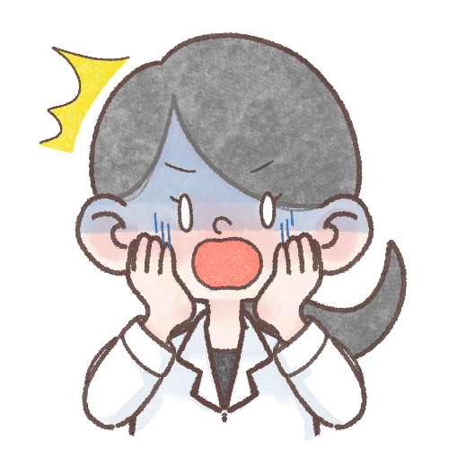 「びっくりする女性」のイラスト２