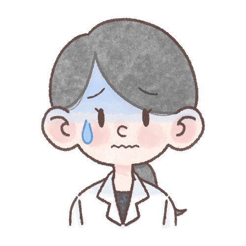 「青ざめる女性」のイラスト