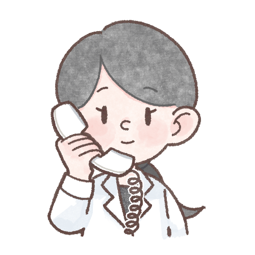 「電話をする女性」のイラスト1